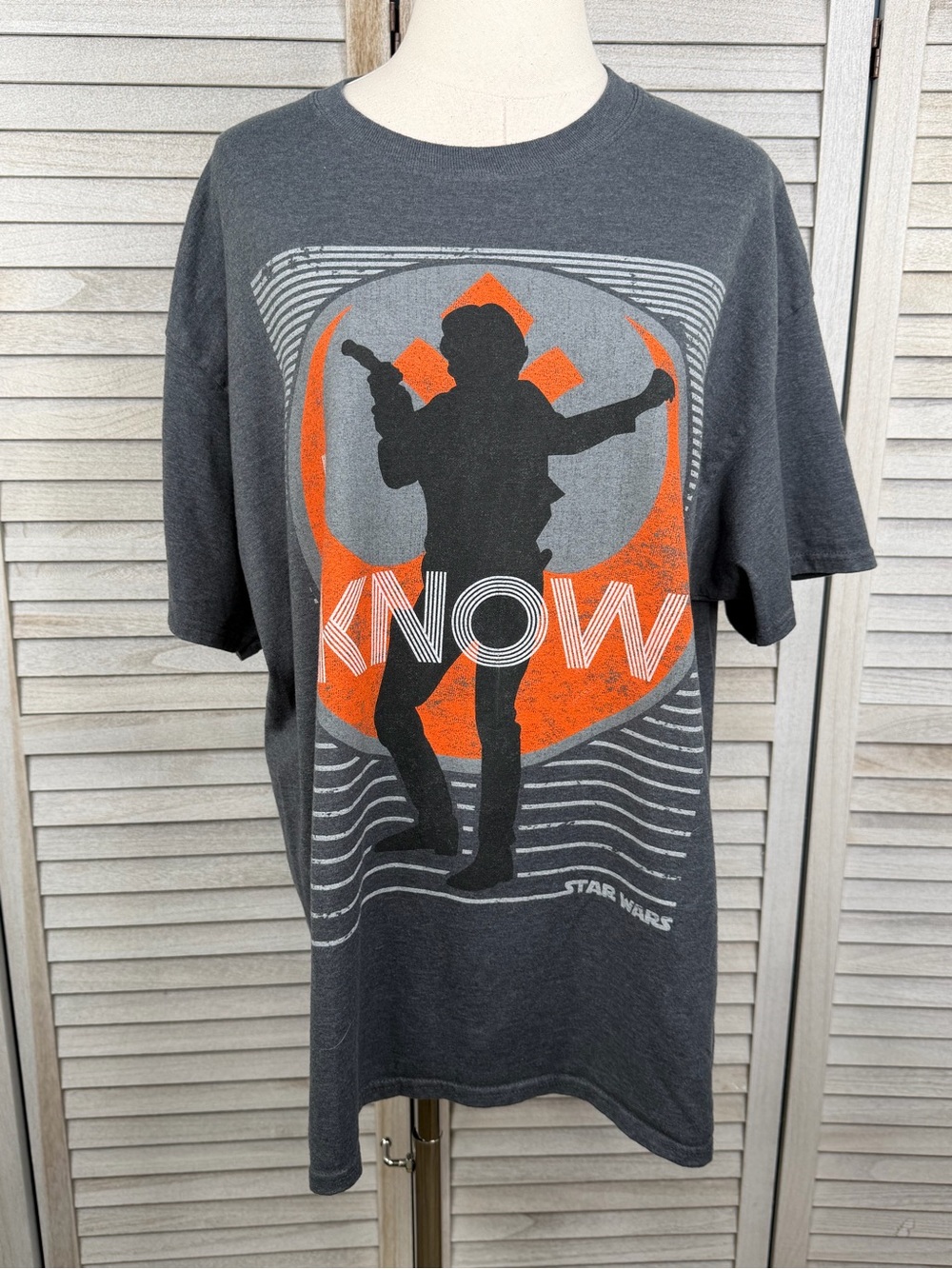 DISNEY PARKS Men's Disneyland Han Solo Rebel Alliance "I Know" Tee -XL